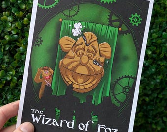 Fozzie Bear in The Wizard Of Foz / Muppets / A5 print / movie mashup