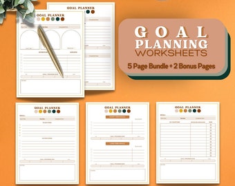 Goal Planner, Goal Setting, Goal Progress, Productivity Planner, Goal Tracker, Printable Goal Planner, Goal Planning Worksheet, Downloadable