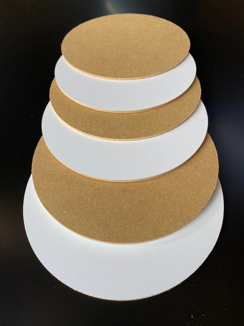 Sleek White HDF Cake Boards 3mm, Single-Sided Laminated Dessert Bases, Pie Supports, Pastry Discs image 5