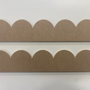 MDF Scallop Patroon Passementen, Randen, Frill Scallop, Plank, Scallop Edge Wall voor Schilderen, Flounce, Molding Trim, MDF 10mm