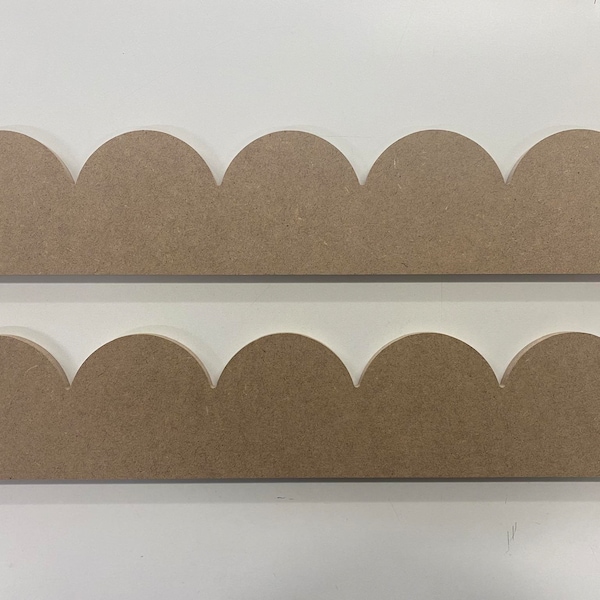 MDF Scallop Patroon Passementen, Randen, Frill Scallop, Plank, Scallop Edge Wall voor Schilderen, Flounce, Molding Trim, MDF 10mm