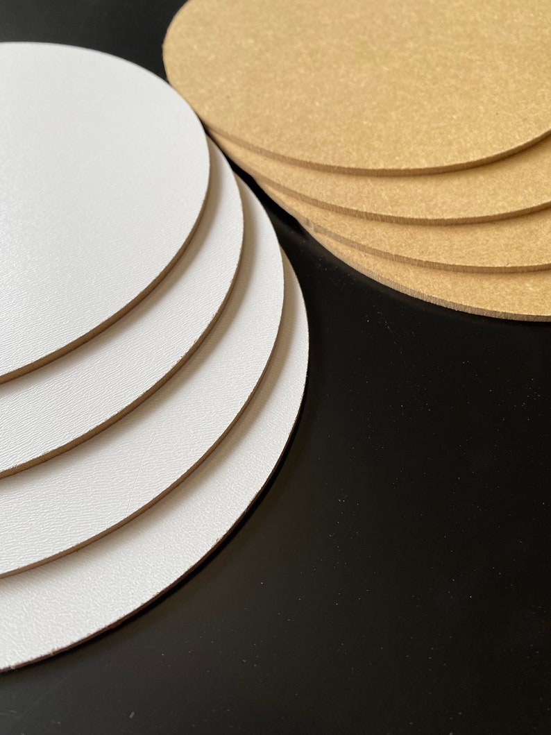Sleek White HDF Cake Boards 3mm, Single-Sided Laminated Dessert Bases, Pie Supports, Pastry Discs image 3