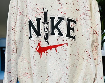 Horror Crewneck Sweatshirt | Scream Movie | Horror Character | Horror Sweater | Blood Drip | Halloween Seeatshirt | Spooky Season