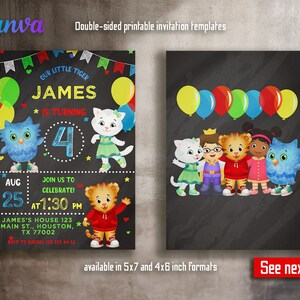 Printable Editable Birthday Invitation, Daniel Tiger Birthday ...