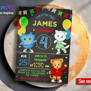Printable Editable Birthday Invitation, Daniel Tiger Birthday ...