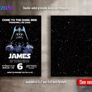 Printable Birthday Invite, Editable Invitation, Instant Download, Wars ...
