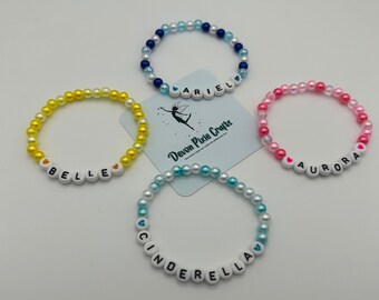 Handmade Classic Princess-Inspired Beaded Bracelet Set