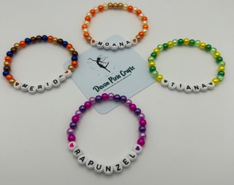 Handmade Modern Princess-Inspired Beaded Bracelet Set