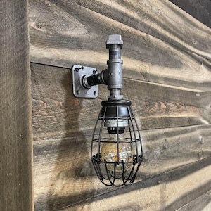 Industrial Pipe Light, Barn Wall Light, Rustic Light