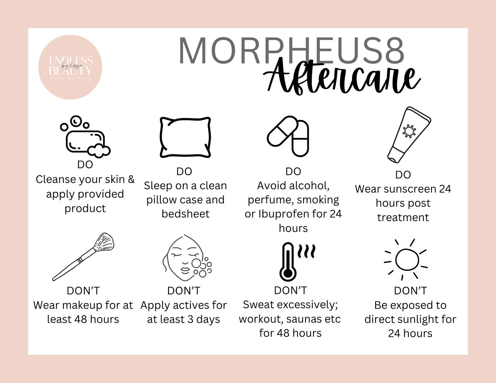 MORPHEUS 8 PRINTABLE Aftercare Cards Etsy