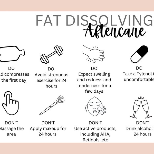 PRINTABLE Fat Dissolving Aftercare Card
