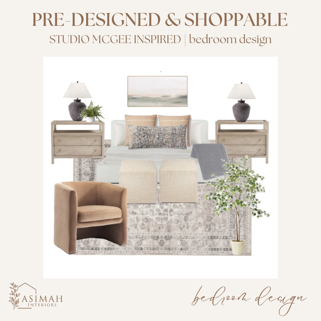 McGee & Co Bedroom Package 1 Studio McGee Art Online Interior Design Custom Full Room Modern Home Decor Shopping Guide