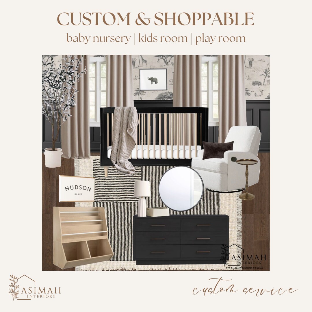Interior Design Mood Board: Virtual Nursery Decor Service - Etsy