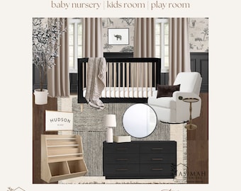 Interior Design Presentation Template | virtual decorator, Interior Design Mood Board, E-Decor Service, Interior Stylist Designer | Nursery