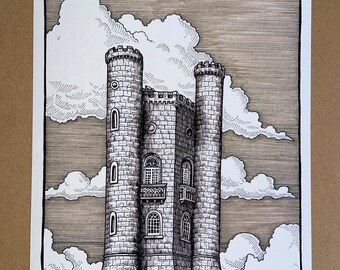Broadway Tower - A4 Giclee Print