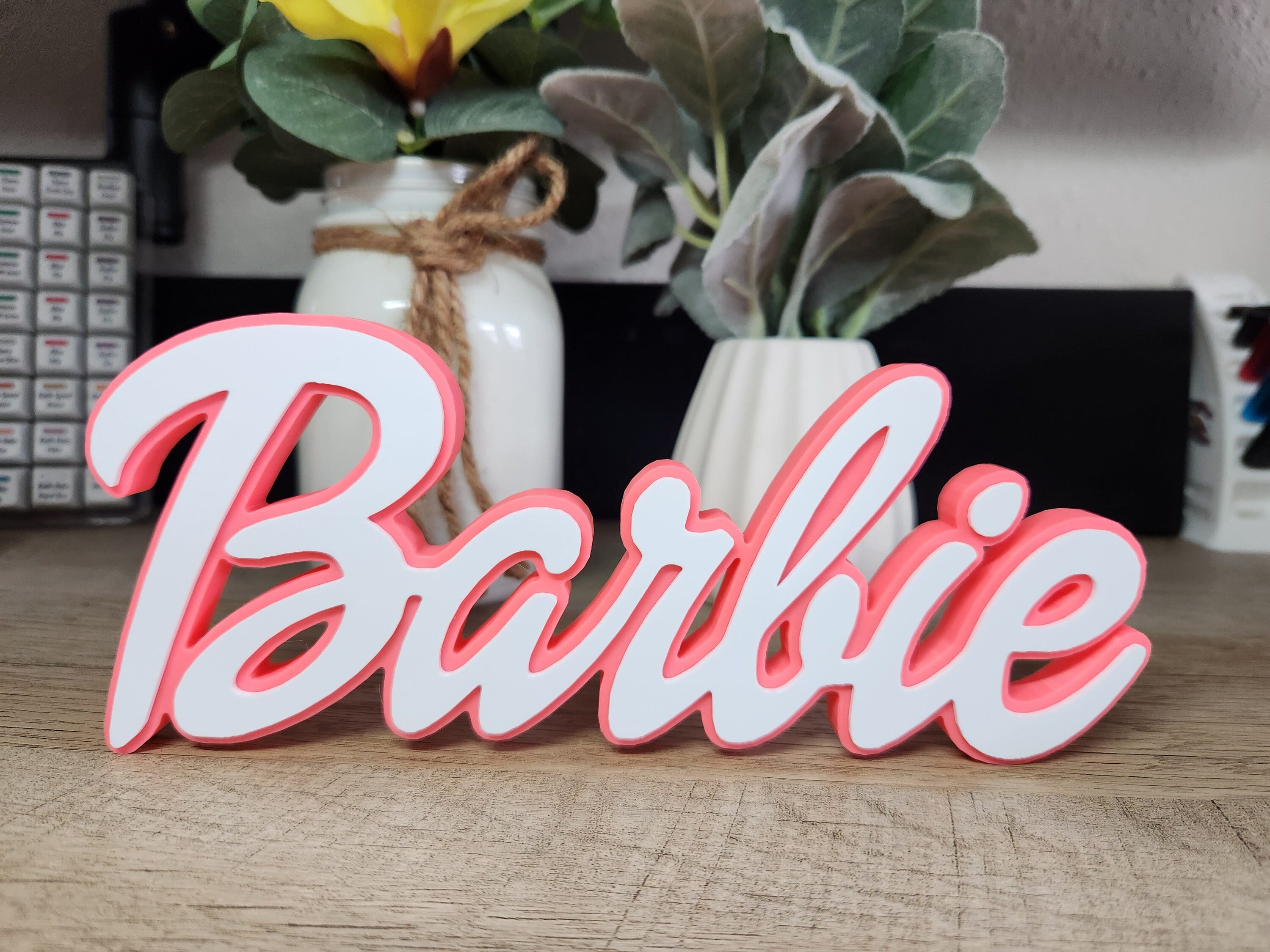 3D Printed Multicolor Barbie Style Logo or Your Name! Makeup Accessori –  JDColFashion