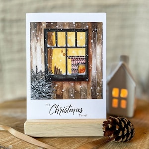 Weihnachtskarte "It's Christmas Time" | DIN A6 | Faltkarte mit Weihnachtsmotiv | Watercolor