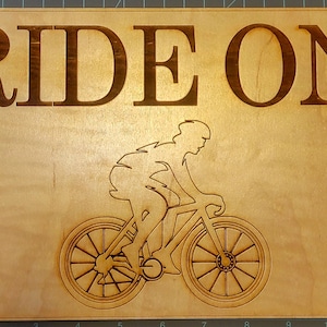BICYCLE SIGN | Bike shop sign | Laser engraved wood Plaque | Bike wall decor | Wall Art | Gift for Biker | Bicyclist Gift | Ride on | Bike |