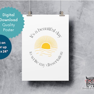 Dissertation Poster - Geschenk zur Graduierung, PhD Büro Dekor (Digitaler Download)