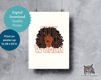 Cita il poster delle donne nere: stampa artistica femminista (download digitale)