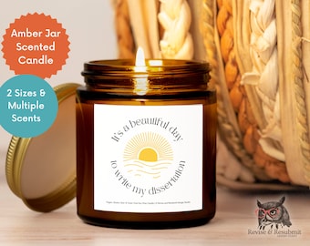 Dissertation Gift: Scented Candle in Amber Jar