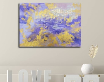 Acryl schilderij bladgoud goud schilderij kunst modern groot beeld abstract kunstwerk schilderij kunst