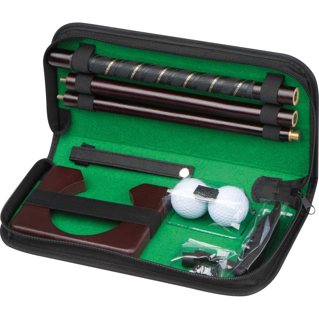 Personalised Portable Golf Putter Kit Set With Ball Holecup Golf