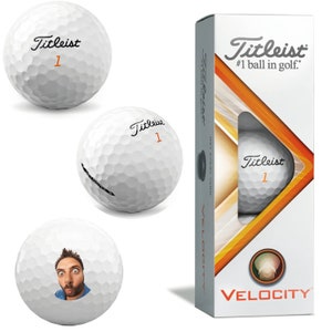 Personalised Golf Ball Titleist Velocity with any image photo logo text name best man golf ball wedding favours party gifts