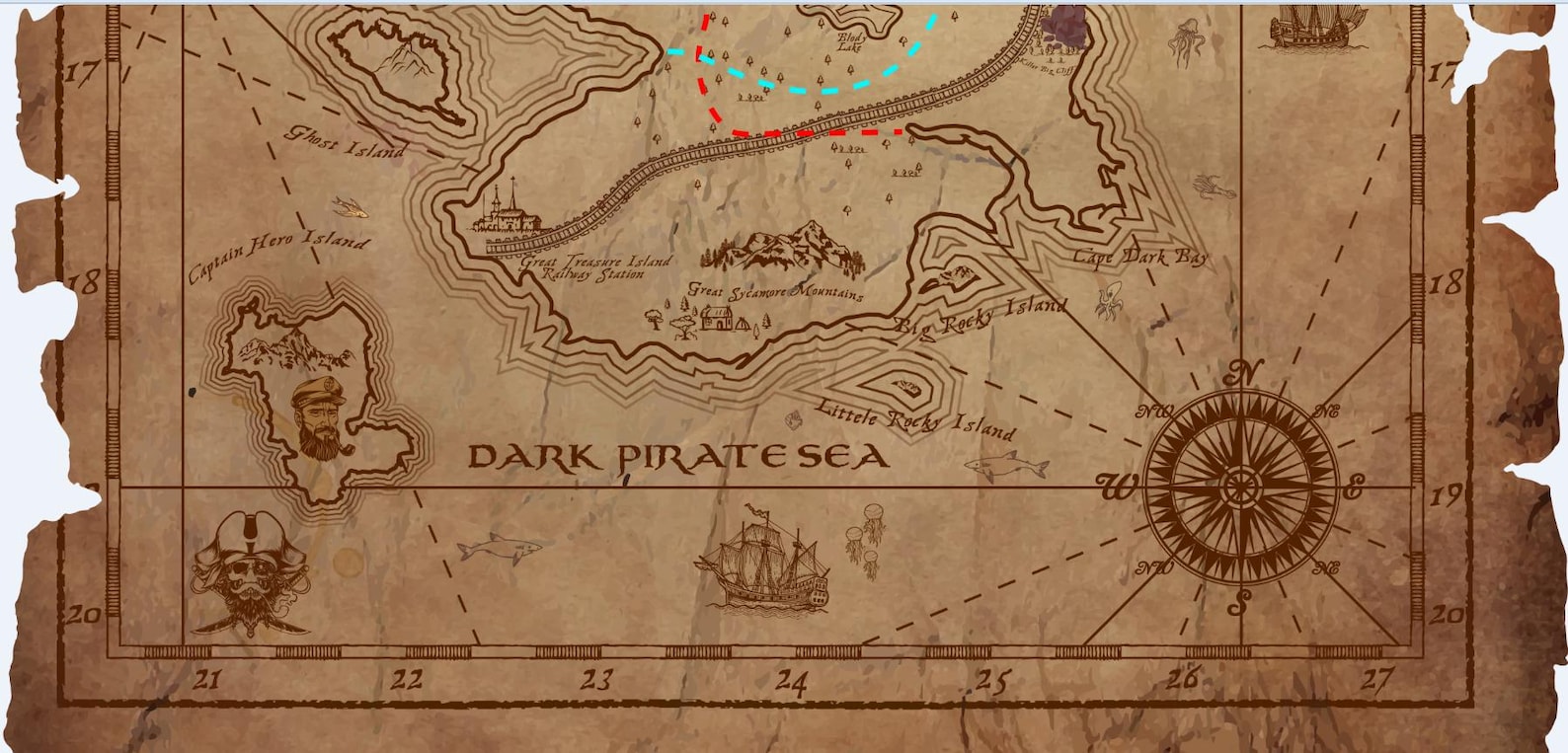Pirate’s Lost Treasure Map Fun and Mysterious Adventure! Etsy