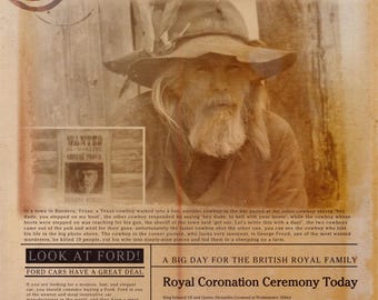 Mockup del vecchio giornale del New York Times modificabile