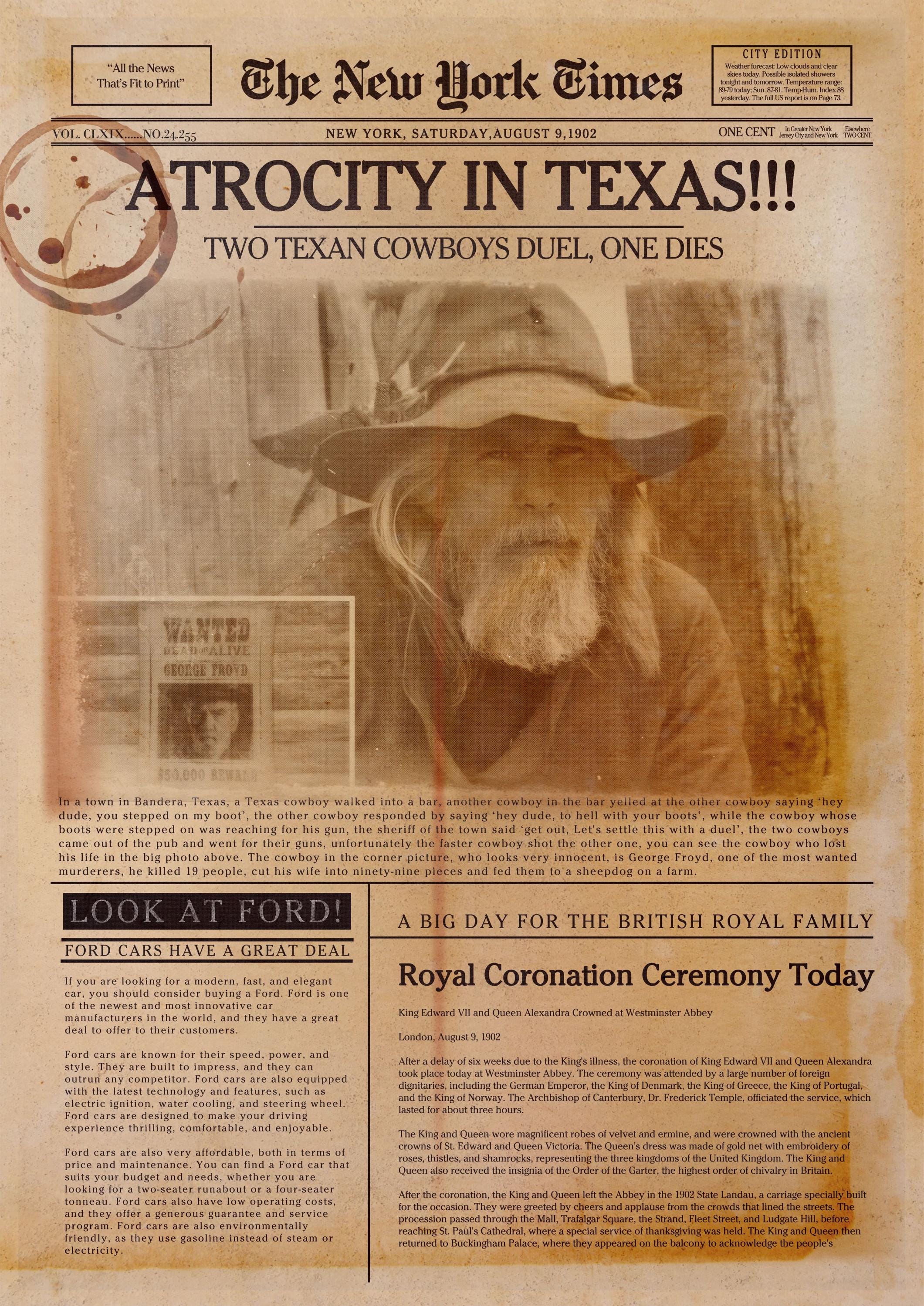 Editable Old the New York Times Newspaper Mockup Etsy