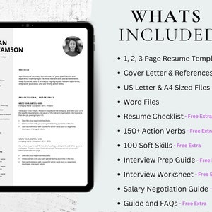 Clean Resume Template for Mac Pages Minimalist CV Template With Cover ...