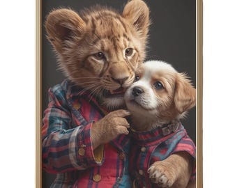 Impresión de cachorro de león: adorable arte mural (descarga digital)