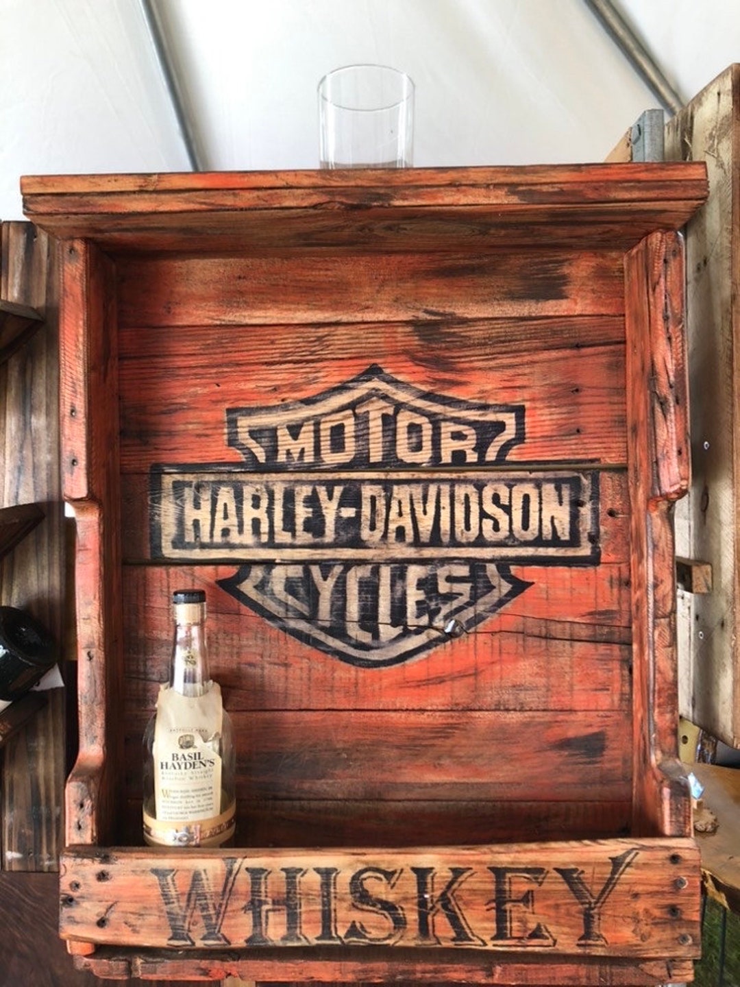 Harley Davidson Whiskey Rack Etsy