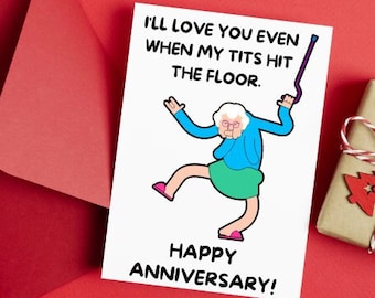 PRINTABLE Anniversary Card, Digital Download Funny Romantic Card, Naughty Anniversary Card For Him Her, Boyfriend/Husband Anniversary Card