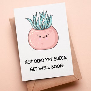 PRINTABLE Get Well Card, Digital Download Get Well Soon Card, Digital Get Well Card For Plant Lovers 5x7 4x6 PDF
