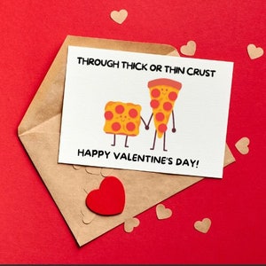 AFDRUKBARE Valentijnsdagkaart, digitale download paarkaart voor Valentijnsdag, leuke grappige pizza Valentijnsdagkaart voor hem/voor haar, PDF