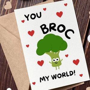 PRINTABLE Anniversary Card, Digital Download Couple's Card, Cute Funny Broccoli  Anniversary Card For Him/For Her, 5x7 4x6 PDF