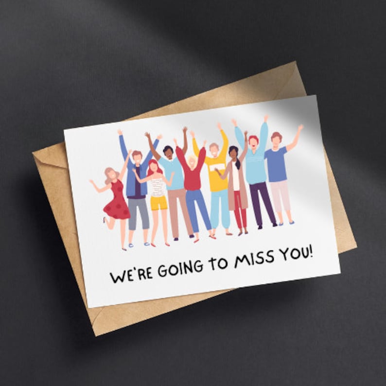 PRINTABLE Farewell Card From Group, Digital Download Co-worker Card ...