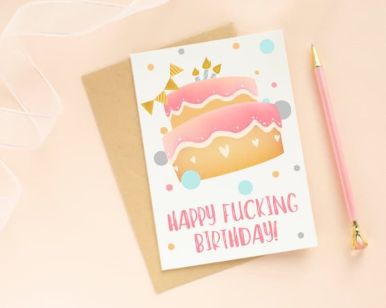 PRINTABLE Birthday Card, Digital Download Birthday Card, Rude Birthday ...