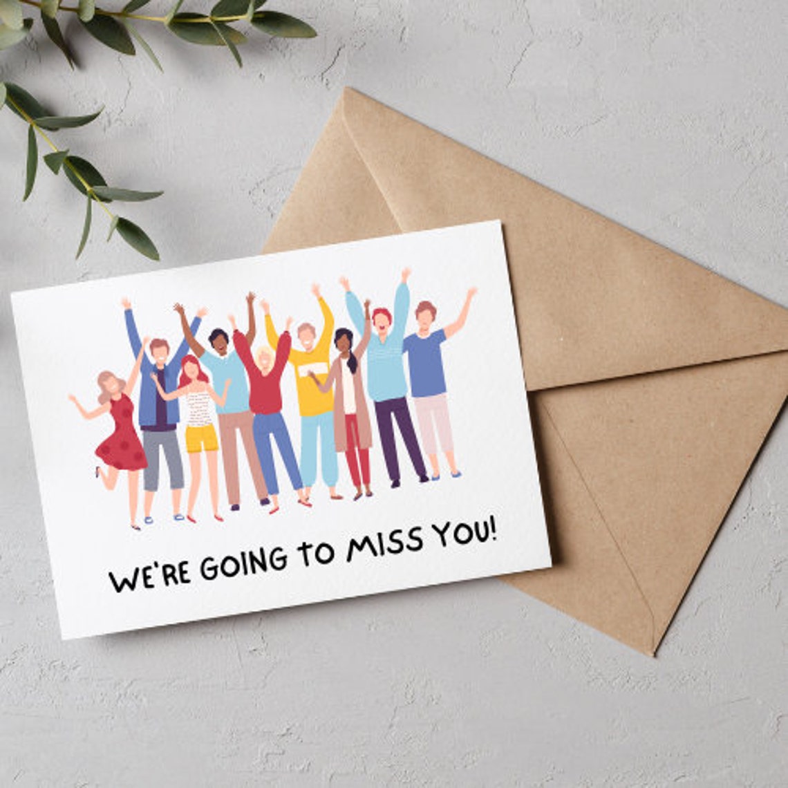 PRINTABLE Farewell Card From Group, Digital Download Coworker Card