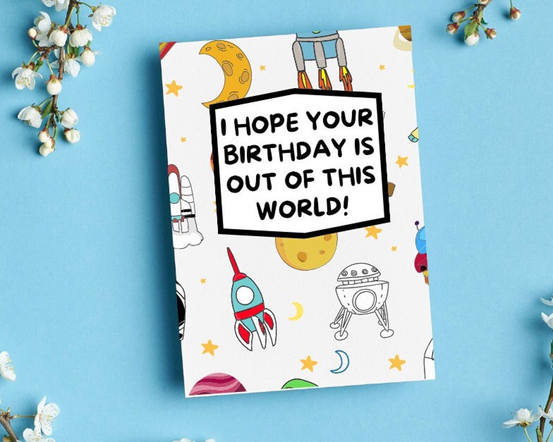 PRINTABLE Kids Birthday Card, Digital Download Childrens Birthday Card ...
