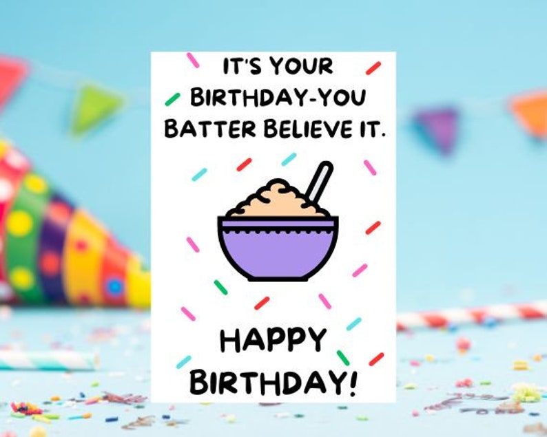 PRINTABLE Birthday Card Digital Download Birthday Card Pun - Etsy