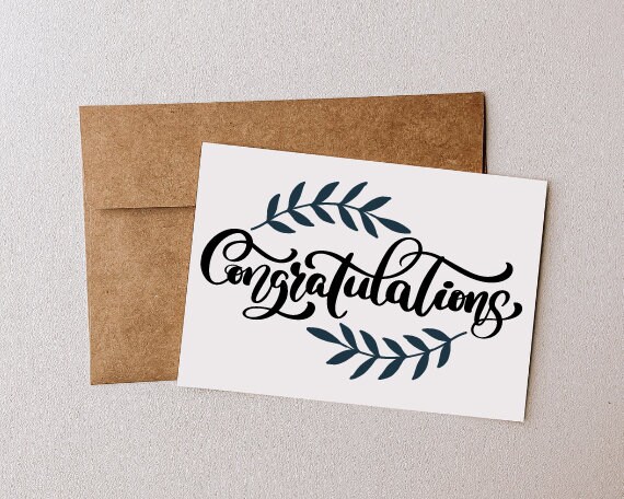 PRINTABLE Congratulations Card, Digital Download Congrats Card ...