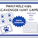 PRINTABLE Scavenger Hunt Games for Kids, Blues Clues Inspired Clue Game ...