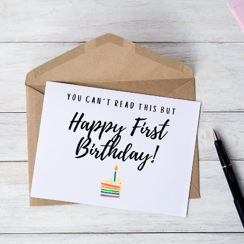 PRINTABLE First Birthday Card, Digital Download Birthday Cards, Funny ...