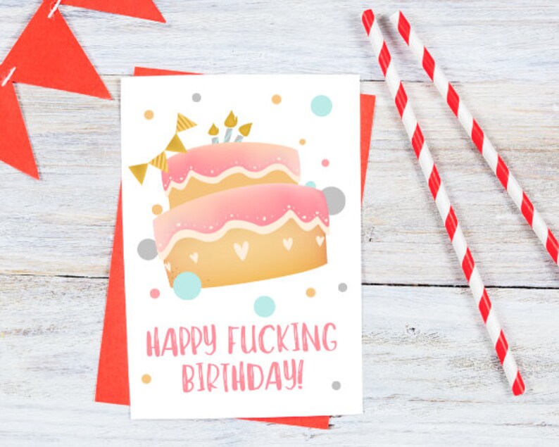 PRINTABLE Birthday Card, Digital Download Birthday Card, Rude Birthday ...