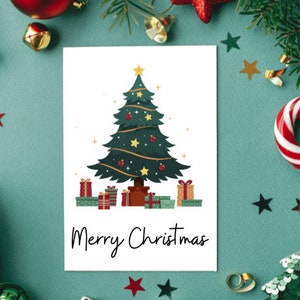 Cartolina di Natale STAMPABILE, Download digitale Cartolina di Natale di buon Natale, Cartolina di Natale carina stampabile, Cartoline di Buon Natale PDF