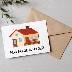 Cartão engraçado de parabéns para impressão, cartão de download digital, novos cartões para impressão de casa para amigos, cartão engraçado para comprador de casa 7x5 6x4 PDF