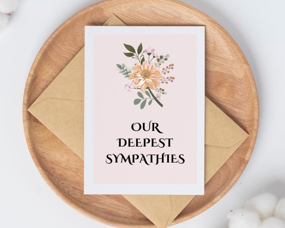 PRINTABLE Sympathy Card, Digital Download Thinking of You Card ...